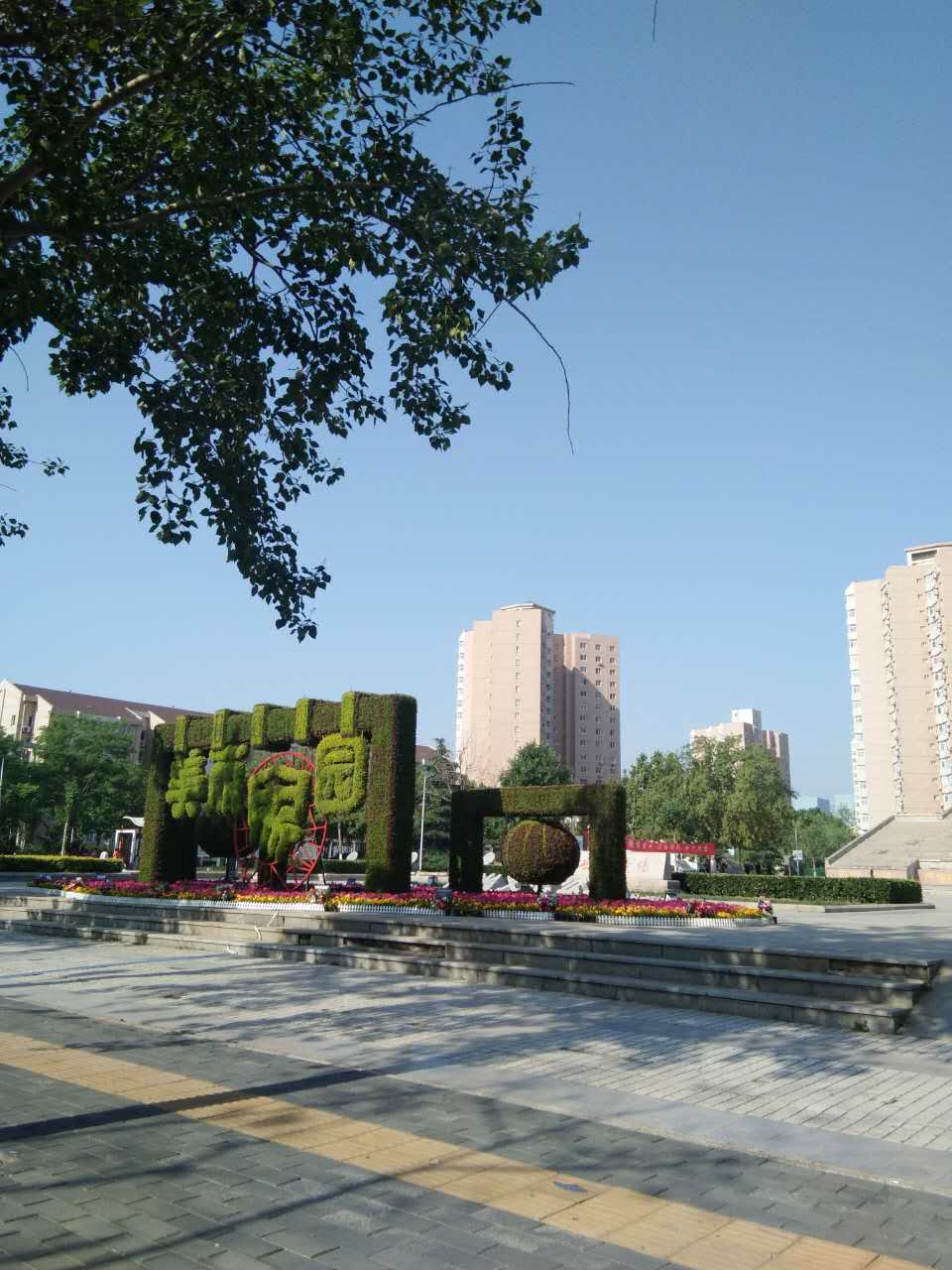 和平路新設(shè)景觀迎接5·18